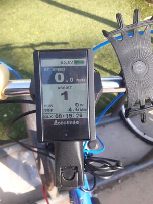 EBike One Control screen